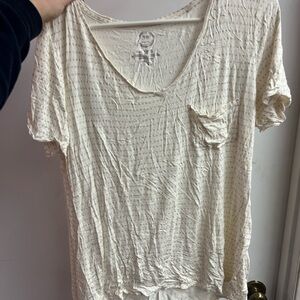 Maurices Cream Short Sleeve Tee
